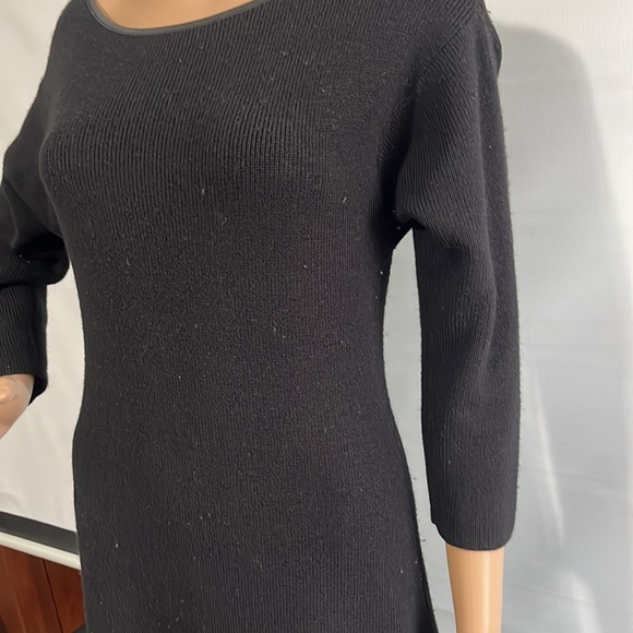 Anne Klein knit black midi dress size L - Picture 5 of 6